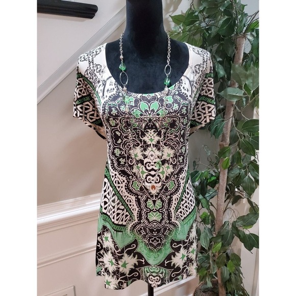 Style & Co. Women's Multicolor Polyester Scoop Neck Short Sleeve Top Blouse XL - Picture 10 of 12